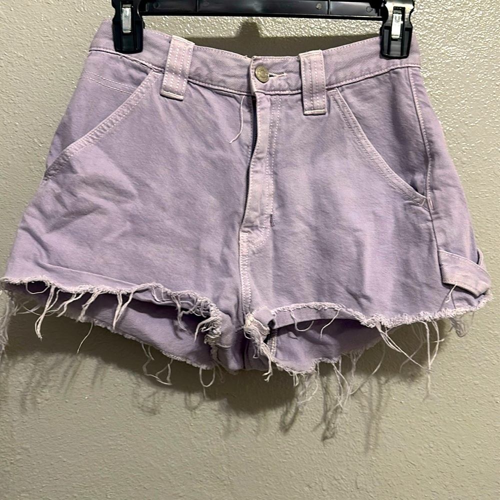 Purple jean shorts from PaSun